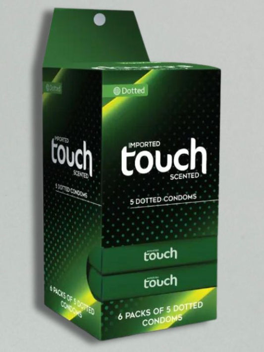 Touch Dotted Condom - 6 Packs of 5 Dotted Condoms