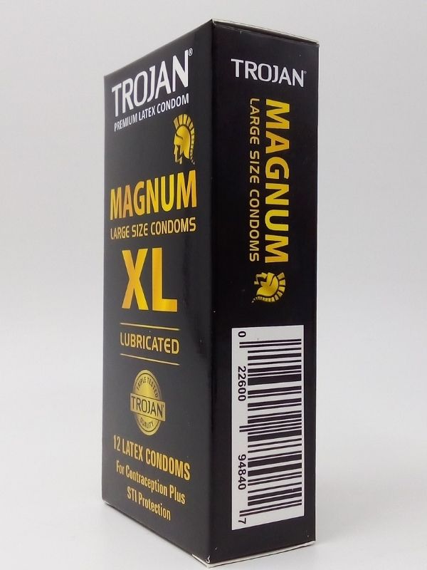 Trojan Magnum Condoms 12 Count - Lubricated Latex Large Size Condoms